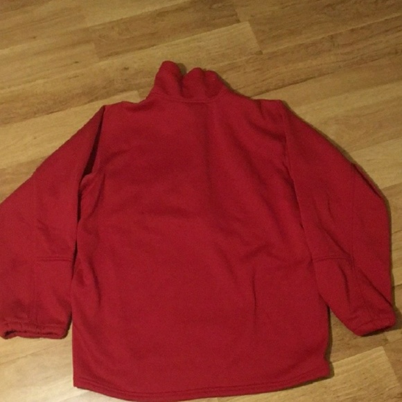 Red pullover 1/4 Zip North Face - Picture 3 of 4